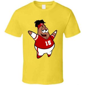 Patrick Star Mahomes Funny Kansas City Spongebob Parody Game Day Football Gift T Shirt