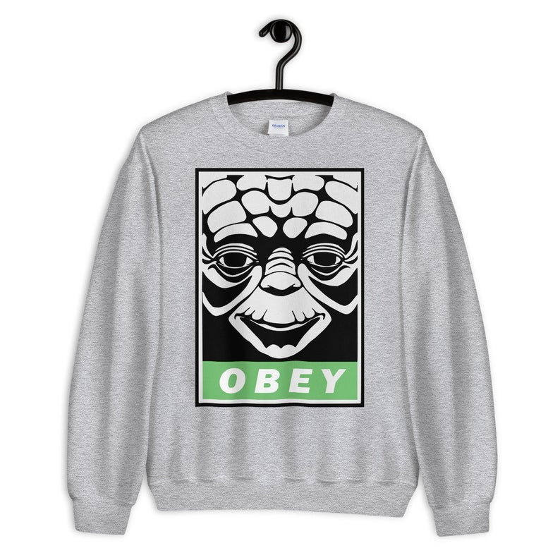 Yoda Obey Unisex Crewneck Sweatshirt
