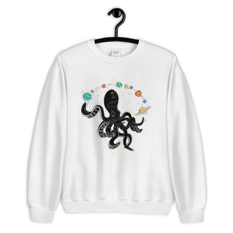 Galaxy Juggling Octopus Unisex Crewneck Sweatshirt