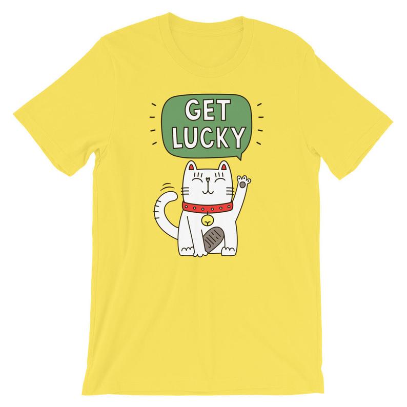 Get Lucky Maneki Cat Short-Sleeve Unisex T-Shirt