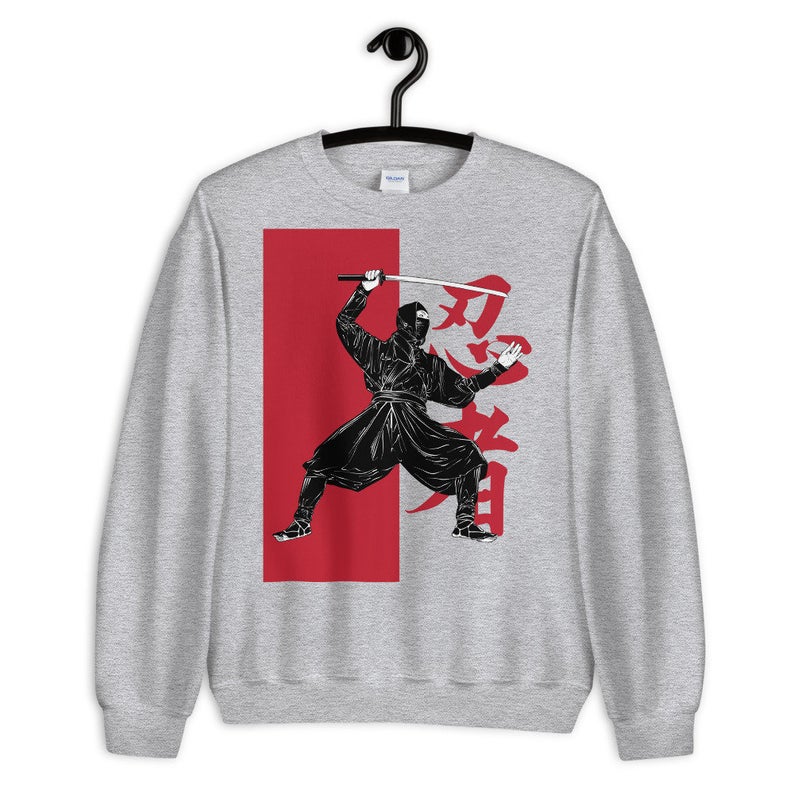 Japanese Ninja With Ninjatō Sword Unisex Crewneck Sweatshirt