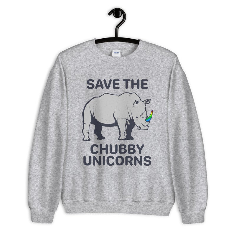 Save The Chubby Unicorns Unisex Crewneck Sweatshirt
