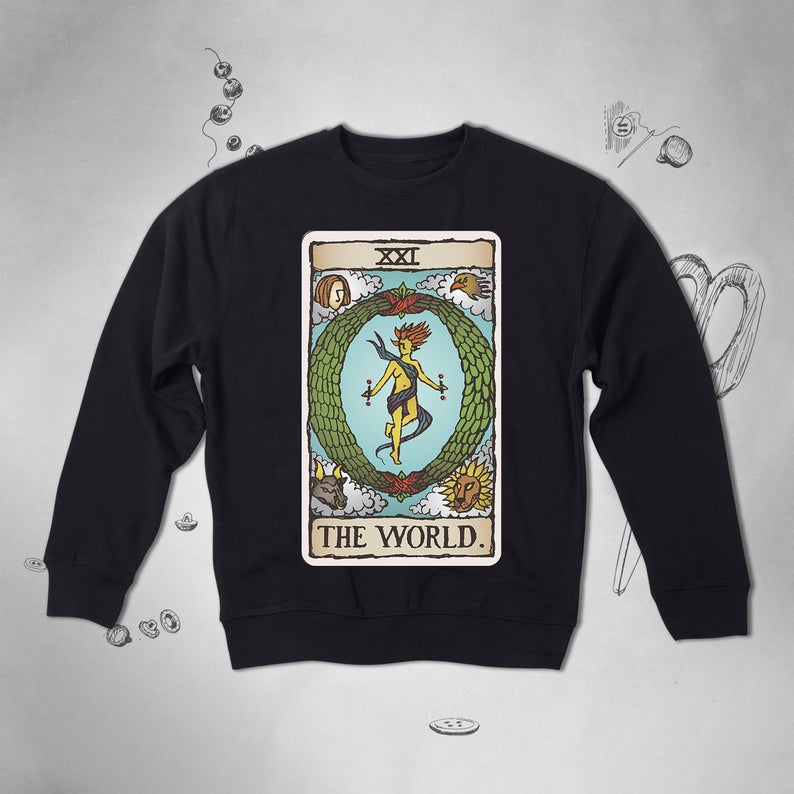 Tarot Cards the World Sweatshirt