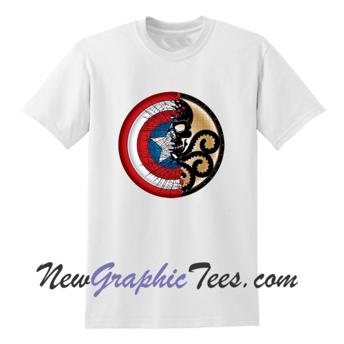 Captain America Harajuku Spider Skull T Shirt