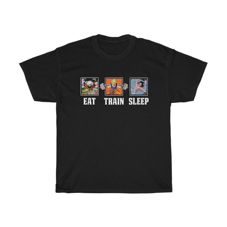 Eat, Train, Sleep Goku Lifting Unisex T Shirt