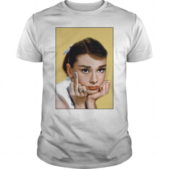 Audrey Hepburn Middle Finger Color T Shirt