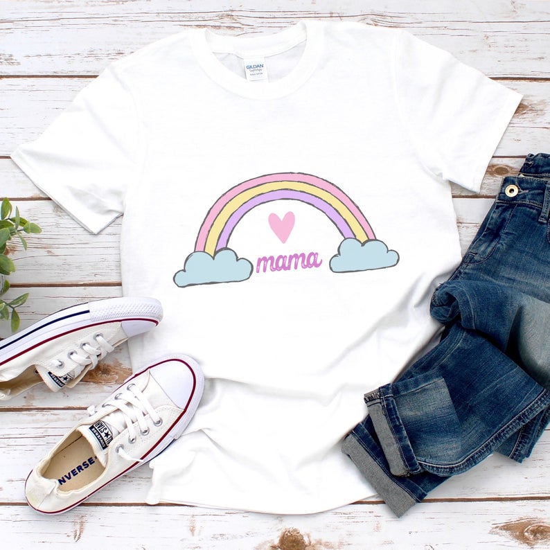 Mama Rainbow T Shirt
