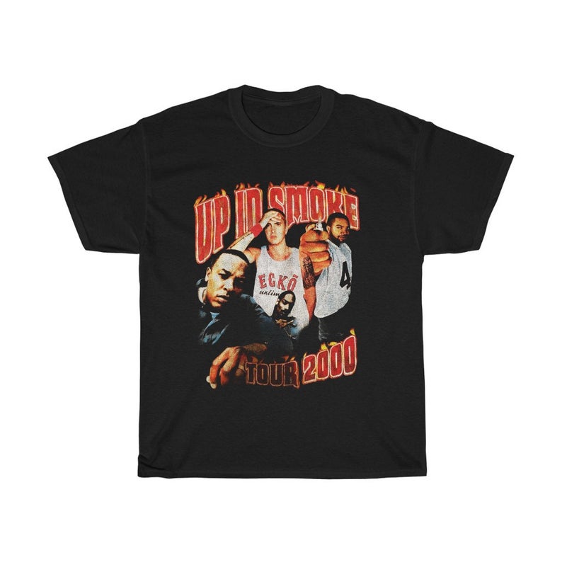 Vintage Rap Up In Smoke Tour 2000 DRE EMINEM Snoop T Shirt