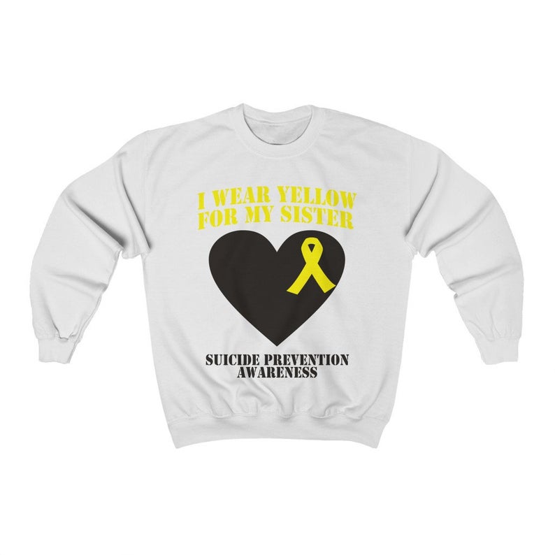 Yellow Tie Love Sister Sweatshirt