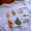 Parrot Fruit Doodle T-Shirt
