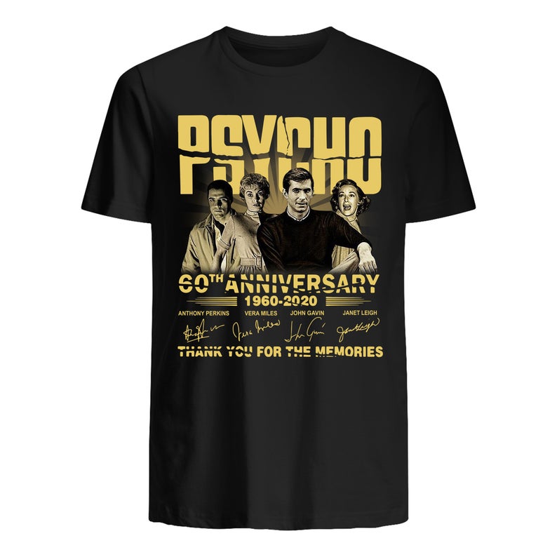 Psycho 60Th Anniversary 1960 - 2020 Signature Thank You For The Memories T Shirt