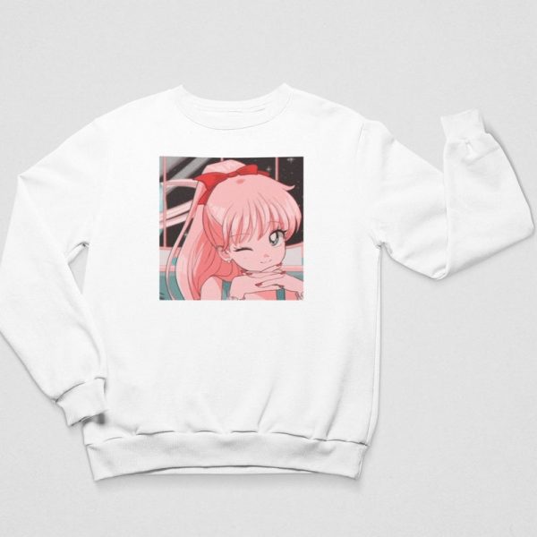 Anime Girl Pink Unisex Sweatshirt