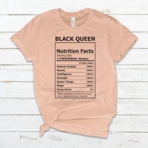 Black Queen Nutrition Facts T-Shirt