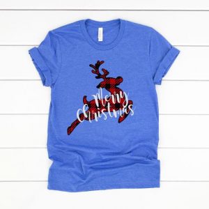 Flying Reindeer Merry Christmas T Shirt