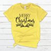 Merry Christmas Floral T Shirt