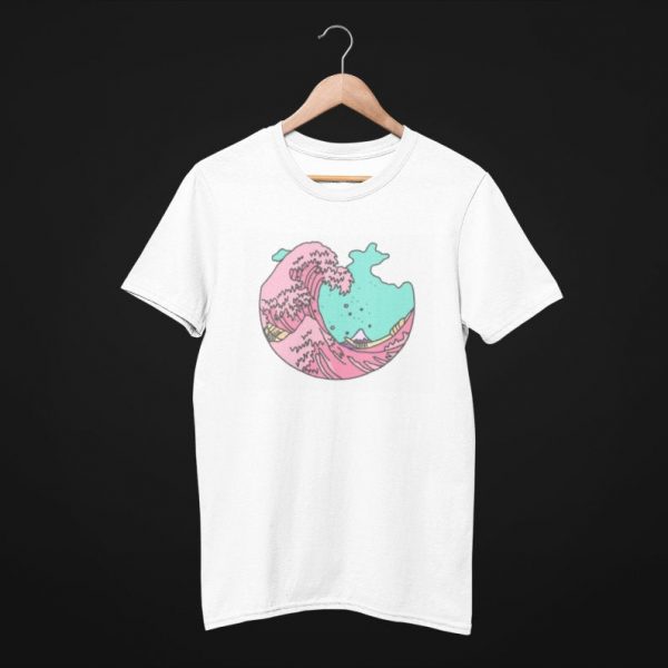 Pink Great Wave of Kanagawa Japanese T-Shirt