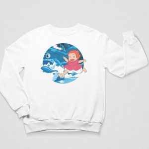 Ponyo On The Waves - Studio Ghibli Unisex Sweatshirt