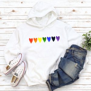 Rainbow Hearts Hoodie
