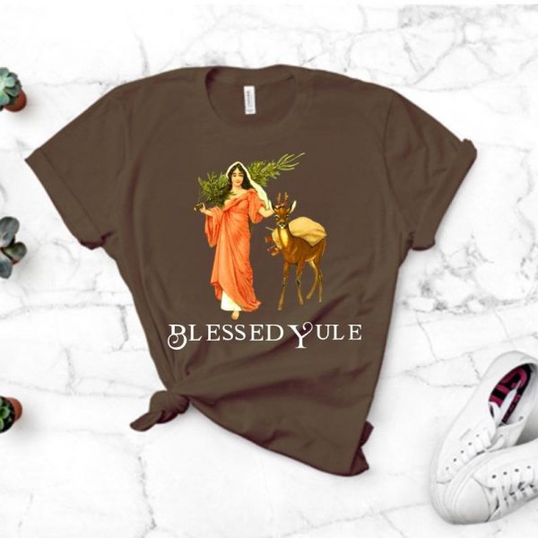 Blessed Yule Christmas Unisex Crewneck Tee