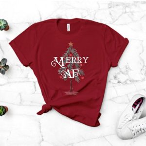 Merry AF Christmas Tree T Shirt