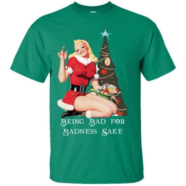 Vintage Pin-Up Baddie Christmas T Shirt