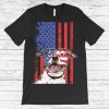 American Flag Pit Bull Dog T-Shirt