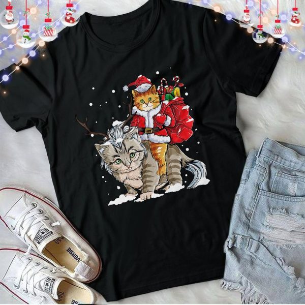 Cute Santa Cat Merry Christmas Cat 2020 T Shirt