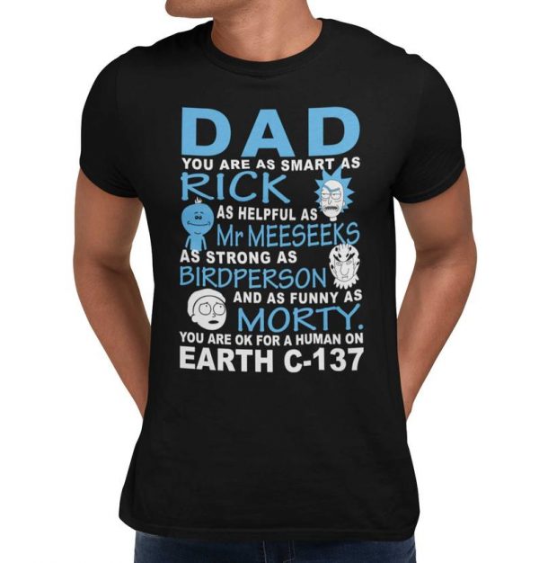 Dads Smart Rick & Funny Morty Fathers Day T Shirt