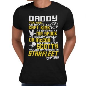 Dads Star Trek Daddy Starfleet Captain Fathers Day T-Shirt