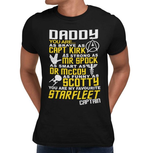 Dads Star Trek Daddy Starfleet Captain Fathers Day T-Shirt