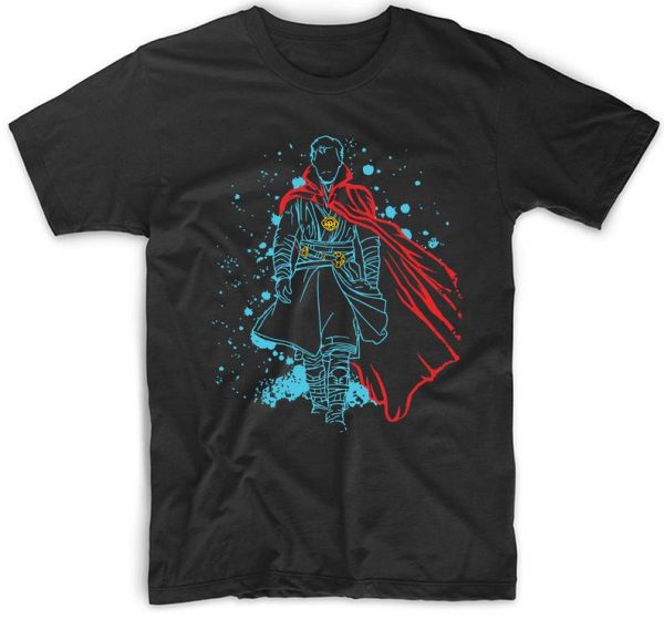 Dr Strange splat popular marvel super hero movie character Mashup funny T Shirt