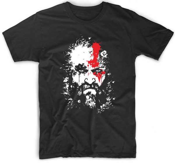 God of war face splat Popular gaming Mashup T Shirt