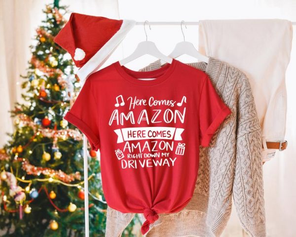 Here Come Amazon, Funny Christmas t-shirt