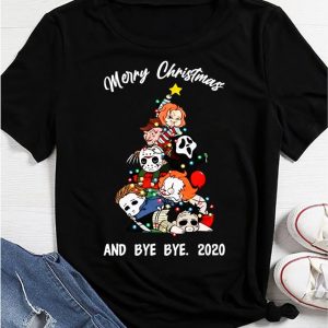 Horror movie merry Christmas and bye bye 2020 T shirt
