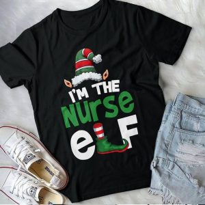 I'm The Nurse Elf Family Matching Group Christmas Gift T-Shirt