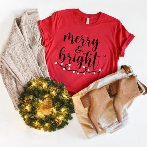 Merry and Bright Christmas T Shirt
