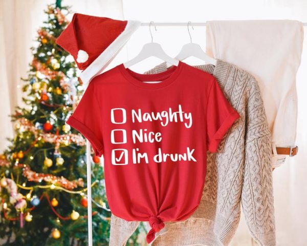 Naught, Nice Im Drunk, Christmas Tshirt