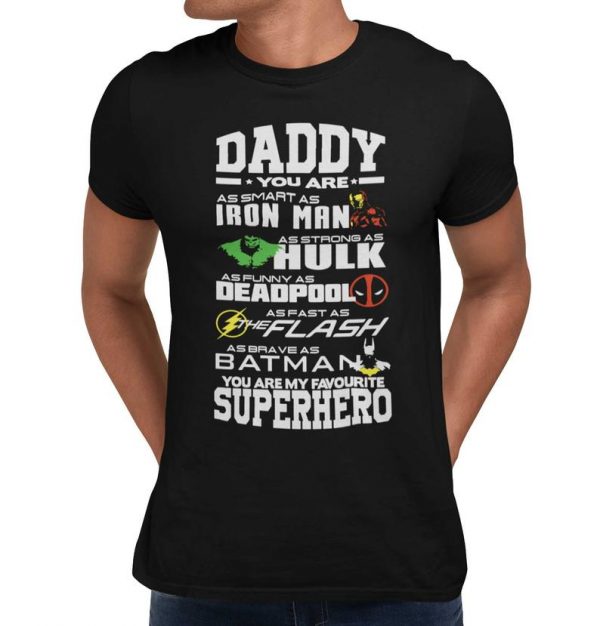 Superhero HULK IRONMAN Fathers Day Daddy T Shirt - newgraphictees.com ...