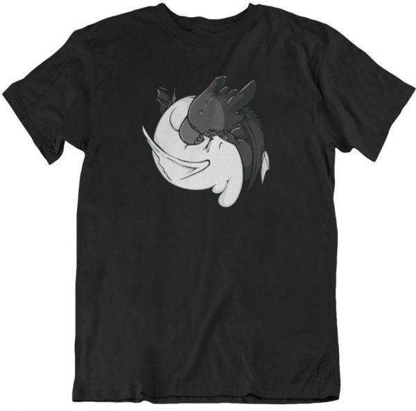 Toothless Yin Yang- How to train your dragon Inspired Mashup funny T Shirt