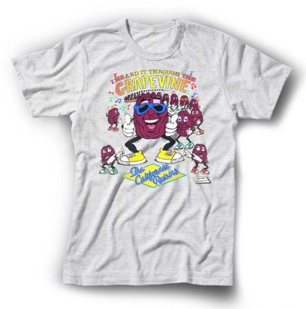 I Heard It Through The Grapevine ~ Claymation 80s California Raisins T-shirt