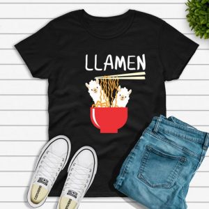 Llama Ramen Noodle T Shirt