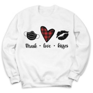 Mask Love Kisses Valentines Day Sweatshirt