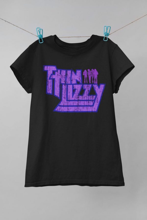 Thin Lizzy Distressed Design Band Tshirt
