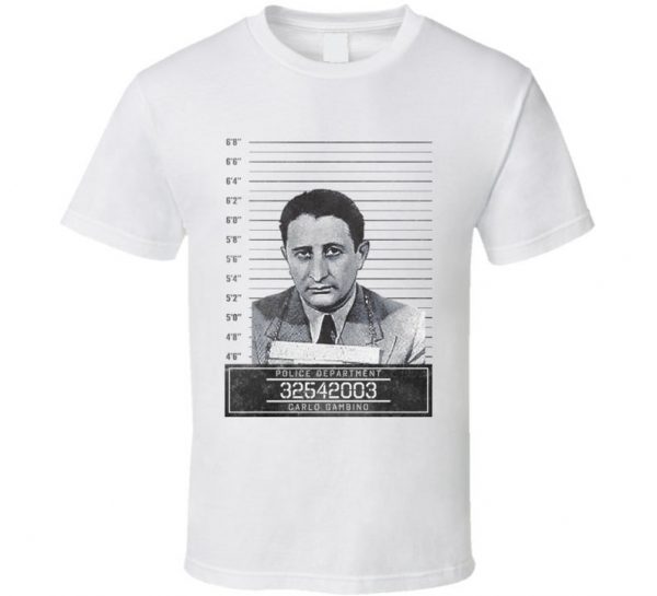 Carlo Gambino Mafia Mugshot Police T Shirt