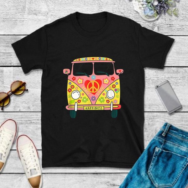 Hippie Van Funny 70s 80s Retro Hyppy T Shirt