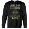 John 3 16 For God So Loved The World Jesus Love Crewneck Pullover Sweatshirt