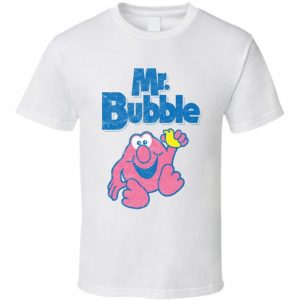 Mr Bubble Retro Vintage Bubblebath Logo Grunge Worn Look T Shirt