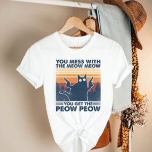 Meow Meow Pew Pew Funny T-Shirt