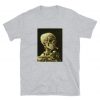 Vincent Van Gogh Skull With Cigarette Skeleton Impressionist Unisex T-Shirt