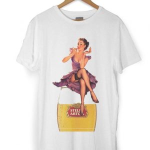 Vintage Pinup Stella Artois T-shirt